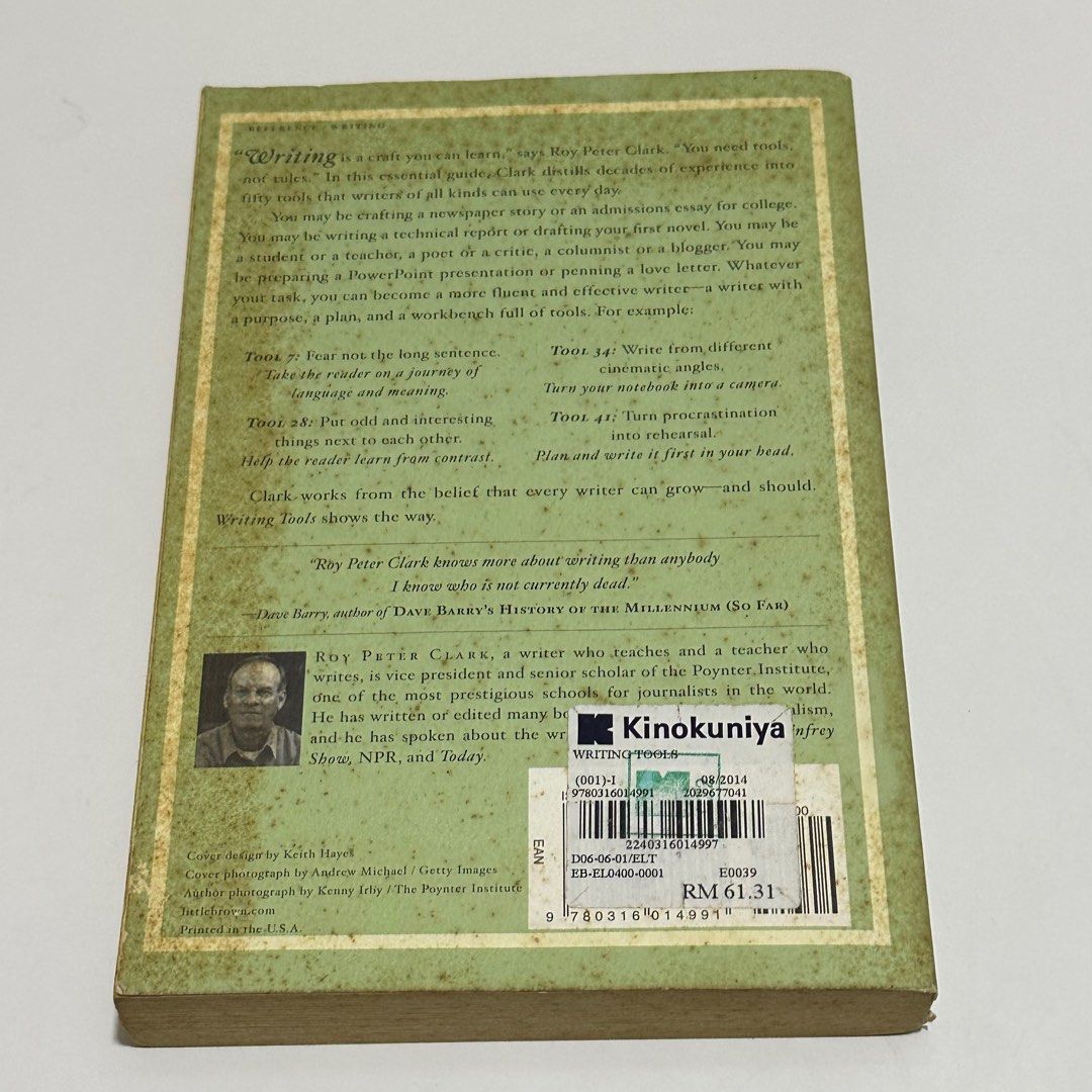 Writing Tools 50 Essential Strategies for Every Writer by Roy Peter