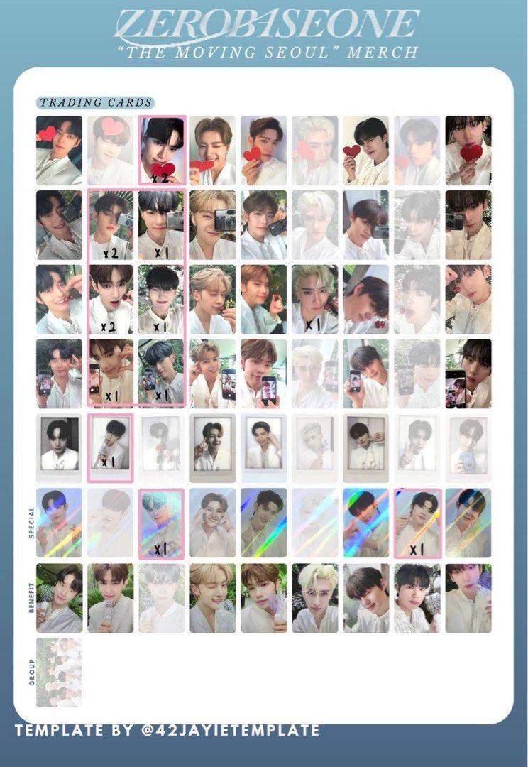 WTS/WTT] ZB1 fan con trading card / zerobaseone moving in seoul
