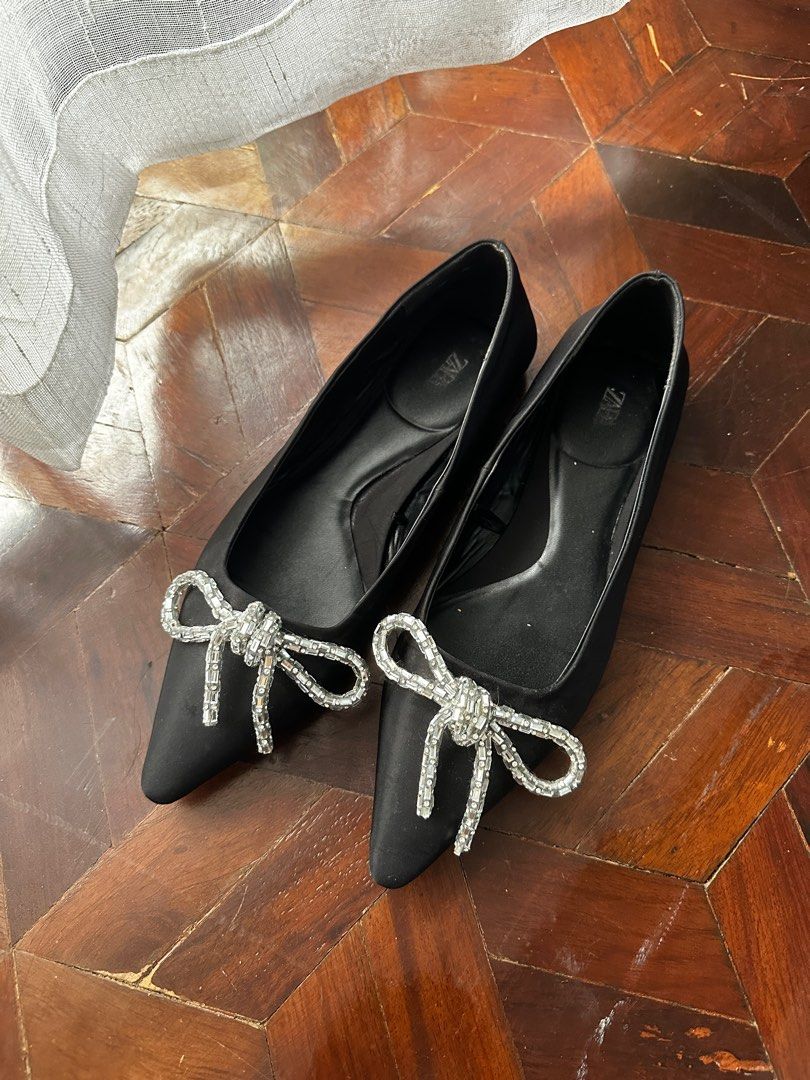 Zara bow flats on sale
