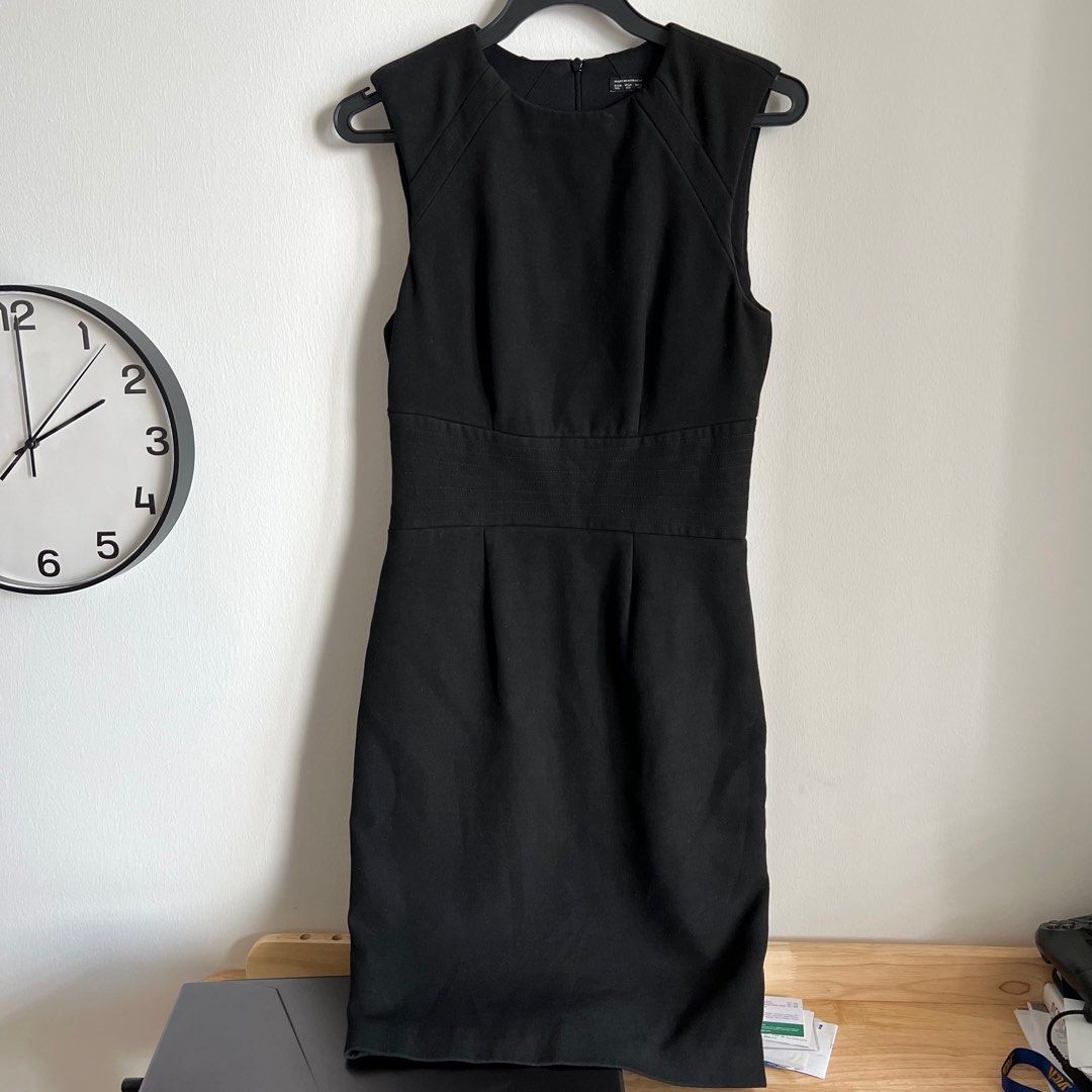 Zara black pencil knee length midi dress smart office formal work, Women's  Fashion, Dresses & Sets, Dresses on Carousell
