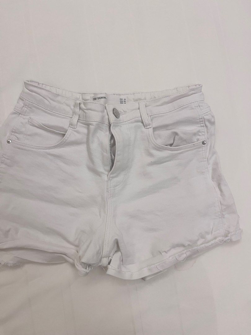Zara white jean shorts clearance