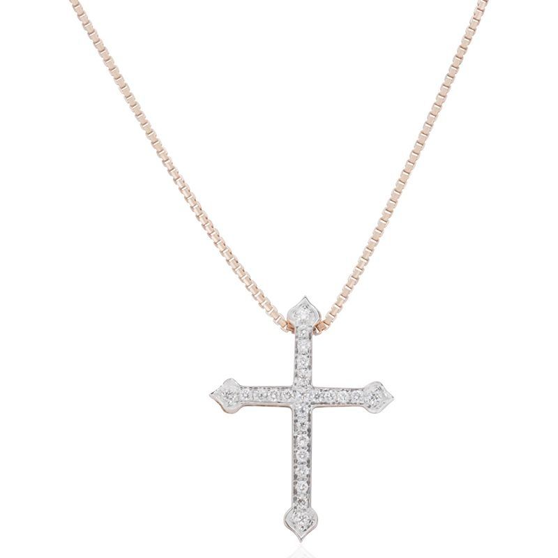 White gold discount cross pendant womens