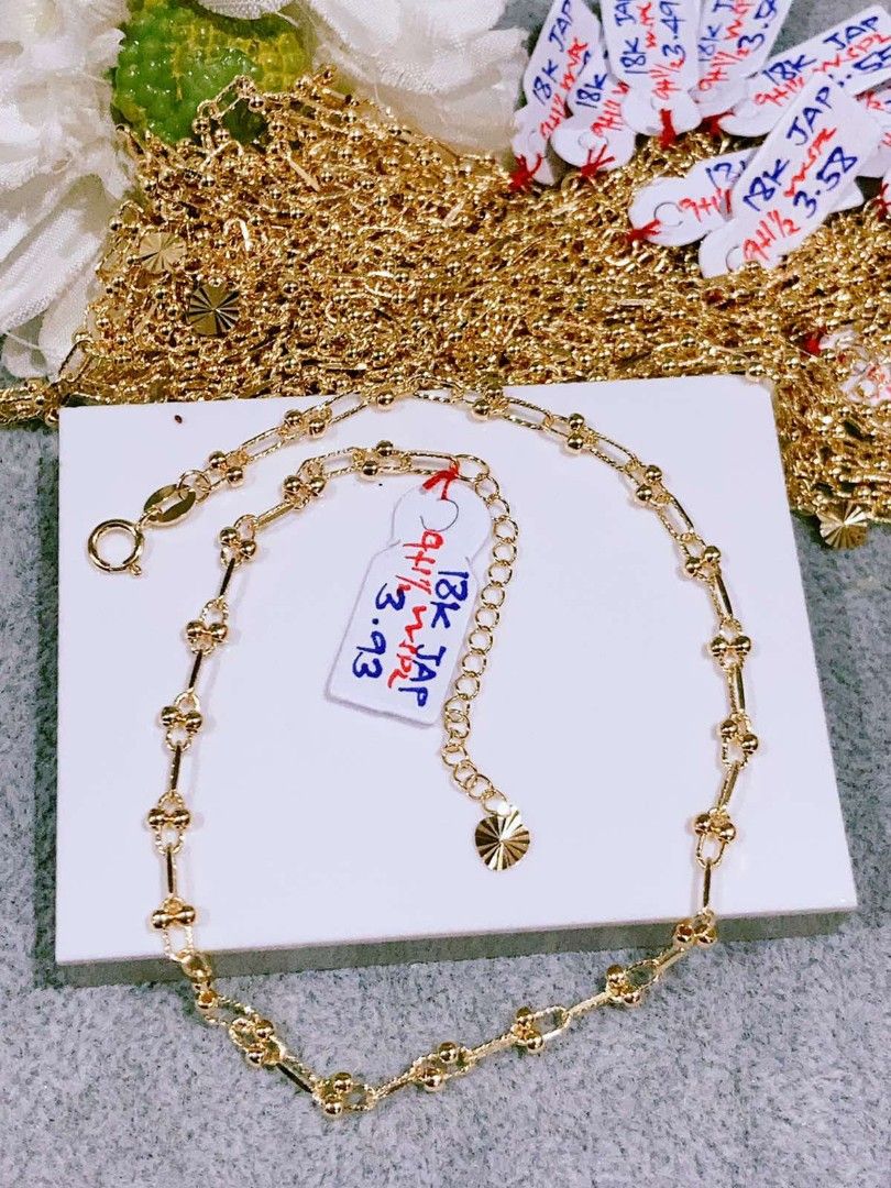 18k yg hw anklet Women s Fashion Jewelry Organizers Anklets