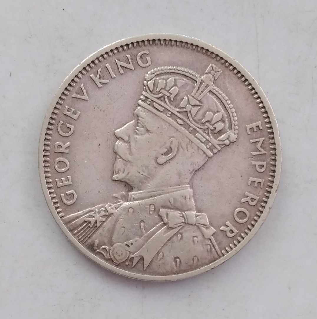 1934年英屬毛里求斯半盧比流通銀幣-英國鑄造＊, 興趣及遊戲, 收藏品及紀念品, 錢幣- Carousell