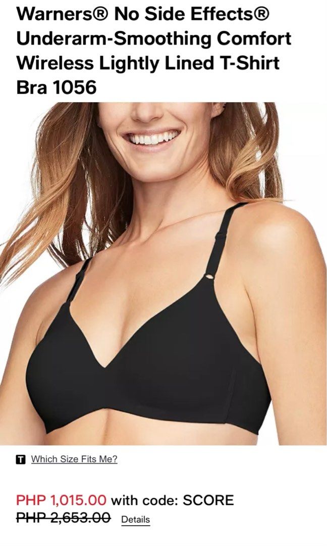 Warners® No Side Effects® Underarm-Smoothing Comfort Wireless Lightly Lined  T-Shirt Bra 1056