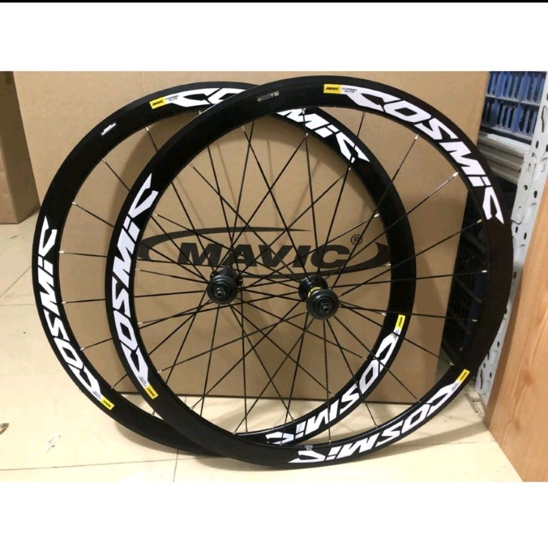 Road bike wheelset rim 700c 40MM Mavic cosmic Elite road wheelset bike V brake C brake Thru Axle Quick Six hole not mountain bike not gravel bike for road bike like giant trek colnago bianchi cervello...