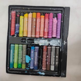 安美鯨油畫棒 附 刮刀 25張10×10油畫棒紙