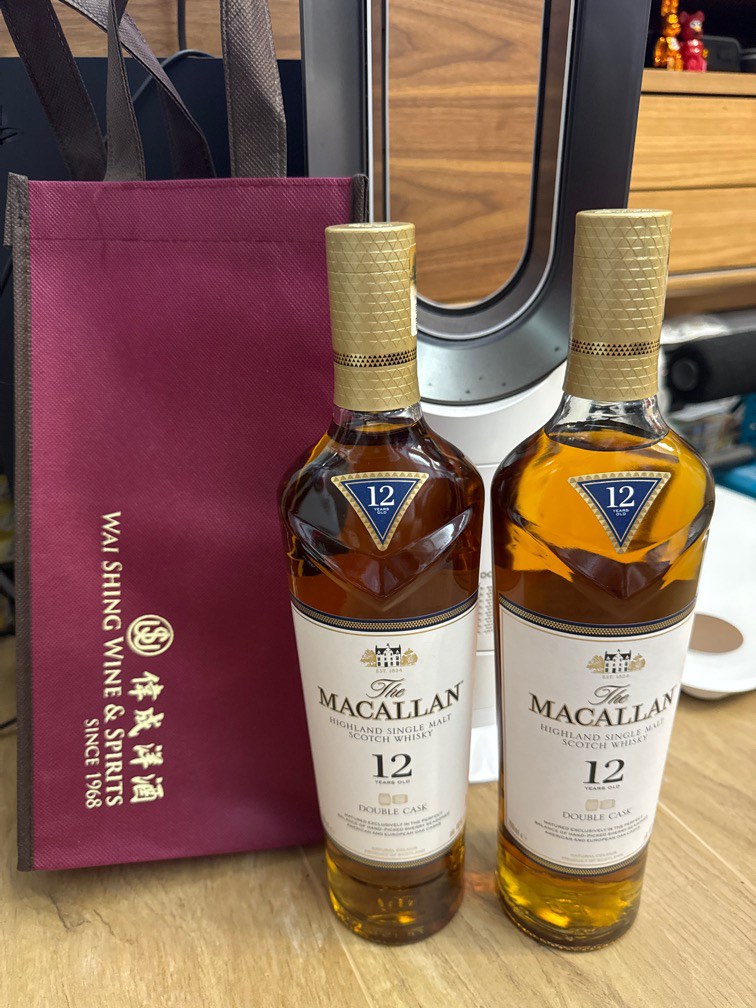 全新無盒未開過> whisky 威士忌the Macallan 12 double cask, 嘢食& 嘢