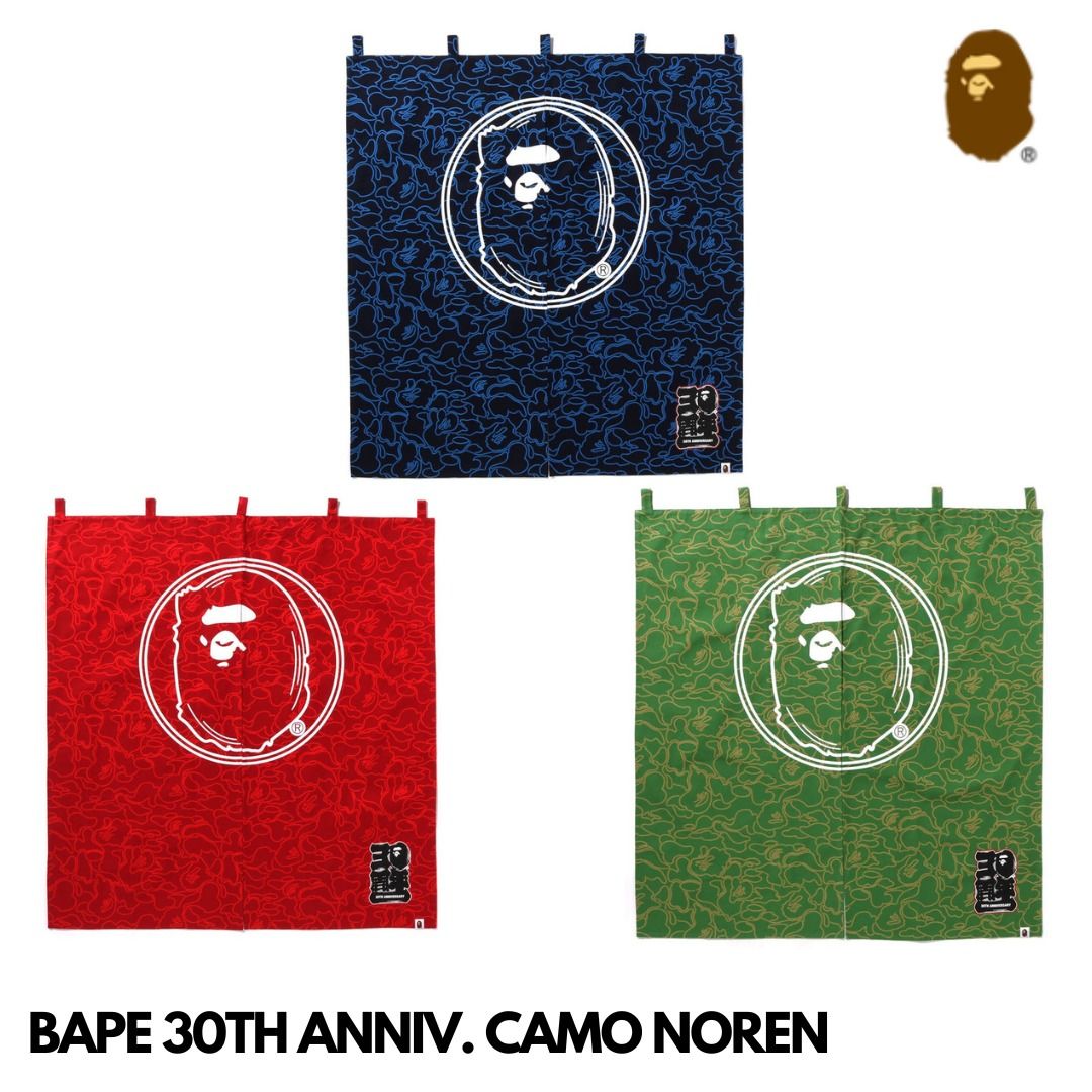 🇯🇵日本代購A BATHING APE BAPE 30TH ANNIV. CAMO NOREN 30週年紀念