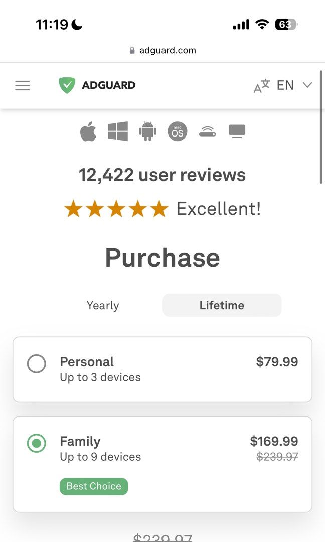AdGuard Lifetime Subscription, Tickets & Vouchers, Store Credits on