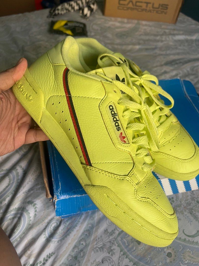 Adidas continental shop lime green