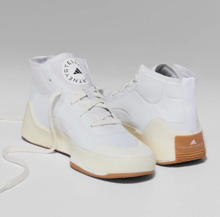 Adidas X Stella McCartney - Treino Mid-Cut Cloud White High Top Sneakers