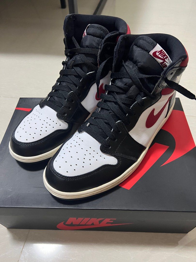 Air Jordan 1 Retro High OG Black Gym red Men s Fashion Footwear