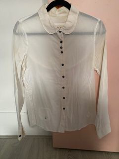 Alasha 白色長袖襯衫