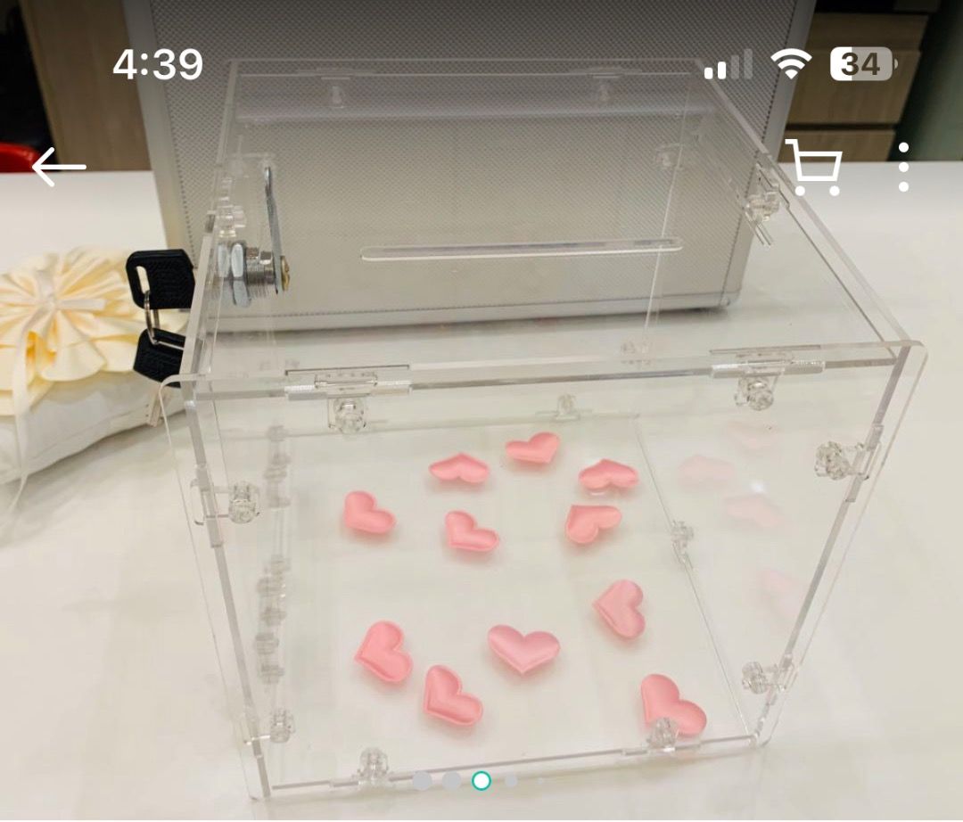 Ang pow lockable collection box, Furniture & Home Living, Home ...