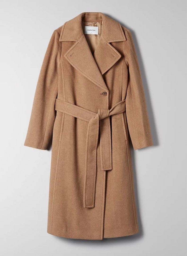 Babaton robbie wool coat long online