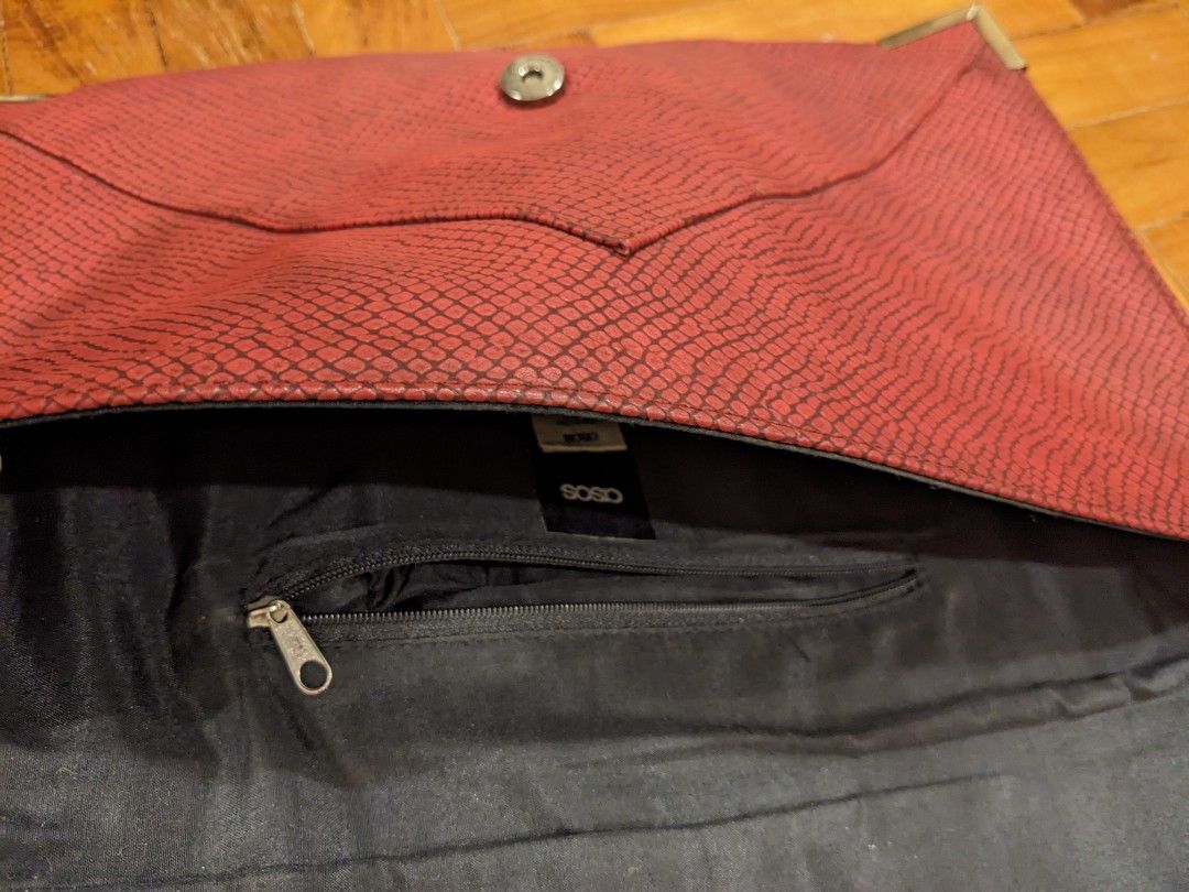 Red clutch clearance bag asos