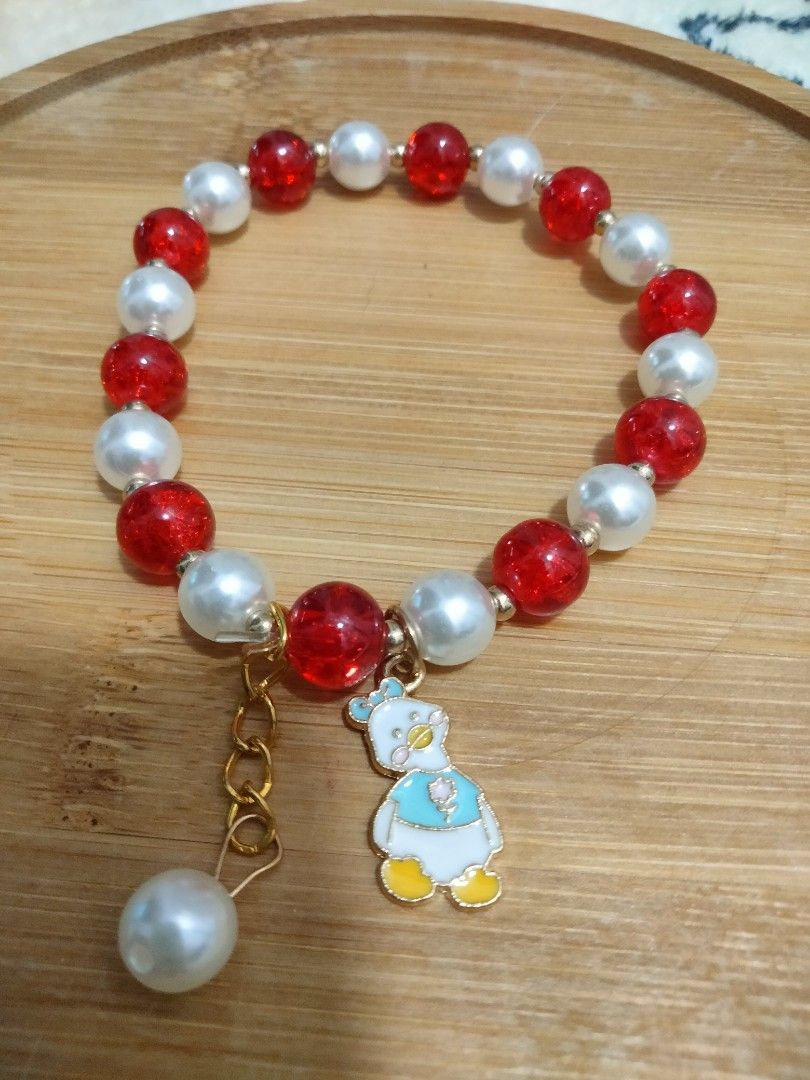 Red pearl bracelet outlet