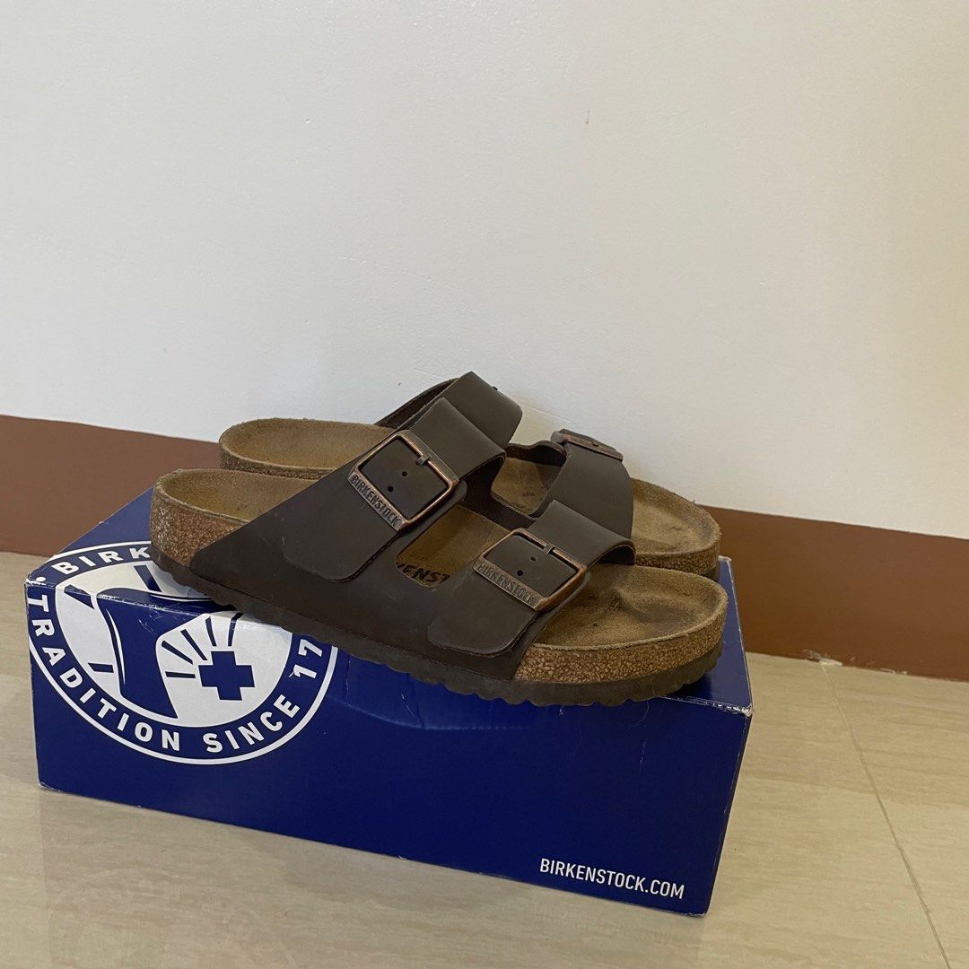 Birkenstock (Category: Flats & Sandals) located in Dumaguete. Submitted by vbgph (Listing ID 1265208702, Image 3). Description: Birkenstock Arizona BS EUR 38 (fits 39) size guide last photo Used but not abused Issue: dirty footbed Still has original box Got it off Zalora shipped via lbc.