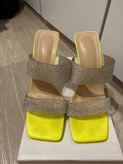 Bling bling heels with perspex heel