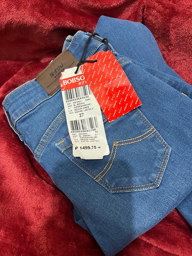 BOBSON JEANS Size 27 (Category: Jeans) located in Sogod. Submitted by beeeeehhhh (Listing ID 1265276345, Image 1). Description: Doesn’t fit me. I’m now size 28-29. So I’m selling this. Bought it from Robinsons. .