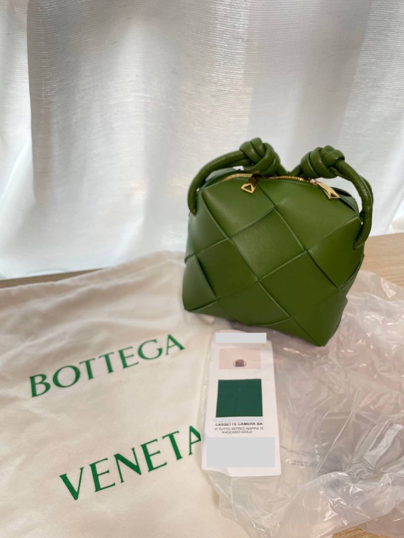 Bottega Veneta BV Mini Cassette Camera Bag Avocado Green