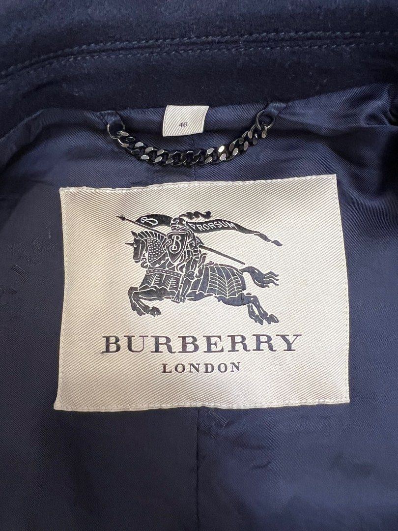 Burberry london 海軍藍 短大衣 46號