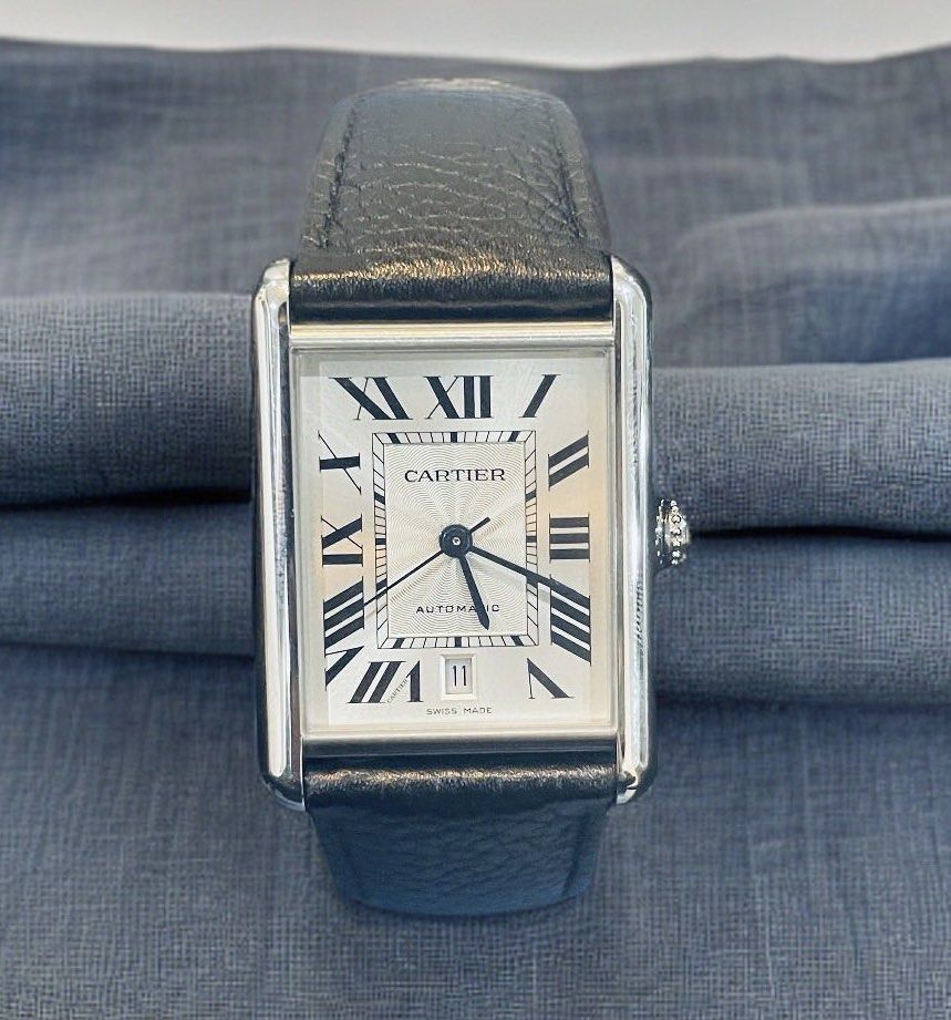 Cartier Tank Must “XL” (Category: Luxury Watches) located in Manila. Submitted by watchguyph (Listing ID 1265134595, Image 1). Description: Cartier - Tank XL Must Model: WSTA0040 Full set 💯 Foreign AD -2021 Condition 9.8/10 💯 Price: P240,000 Negotiable Pm for inquries.