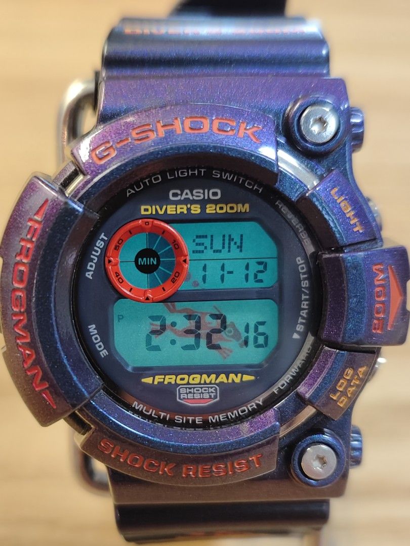 Casio G-Shock GW-201-6JF Frogman 初代毒蛙, 名牌, 手錶- Carousell