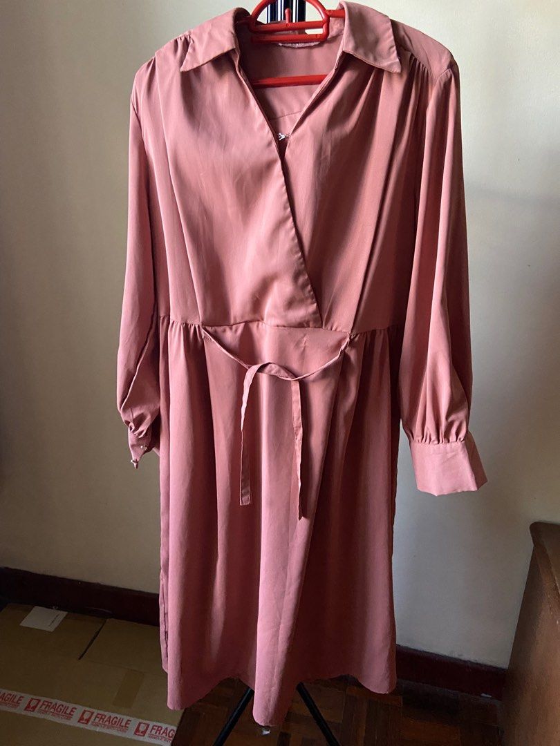 Dusty pink dress casual clearance
