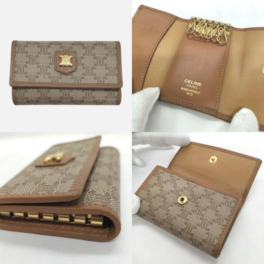 Celine Vintage Key Holder 鎖匙包鑰匙包6連Beige Macadam