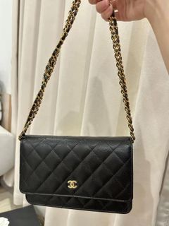 Chanel 2023 WOC Caviar Leather Periwinkle Blue Gold Hardware CHIP, Luxury,  Bags & Wallets on Carousell