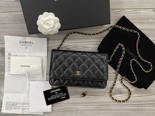 Chanel woc 荔枝皮黑金磁釦版