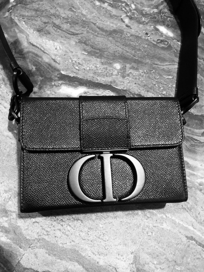 Christian Dior Ultra Matte Grained Calfskin 30 Montaigne Box Bag Black Women s Fashion Bags Wallets Shoulder Bags on Carousell