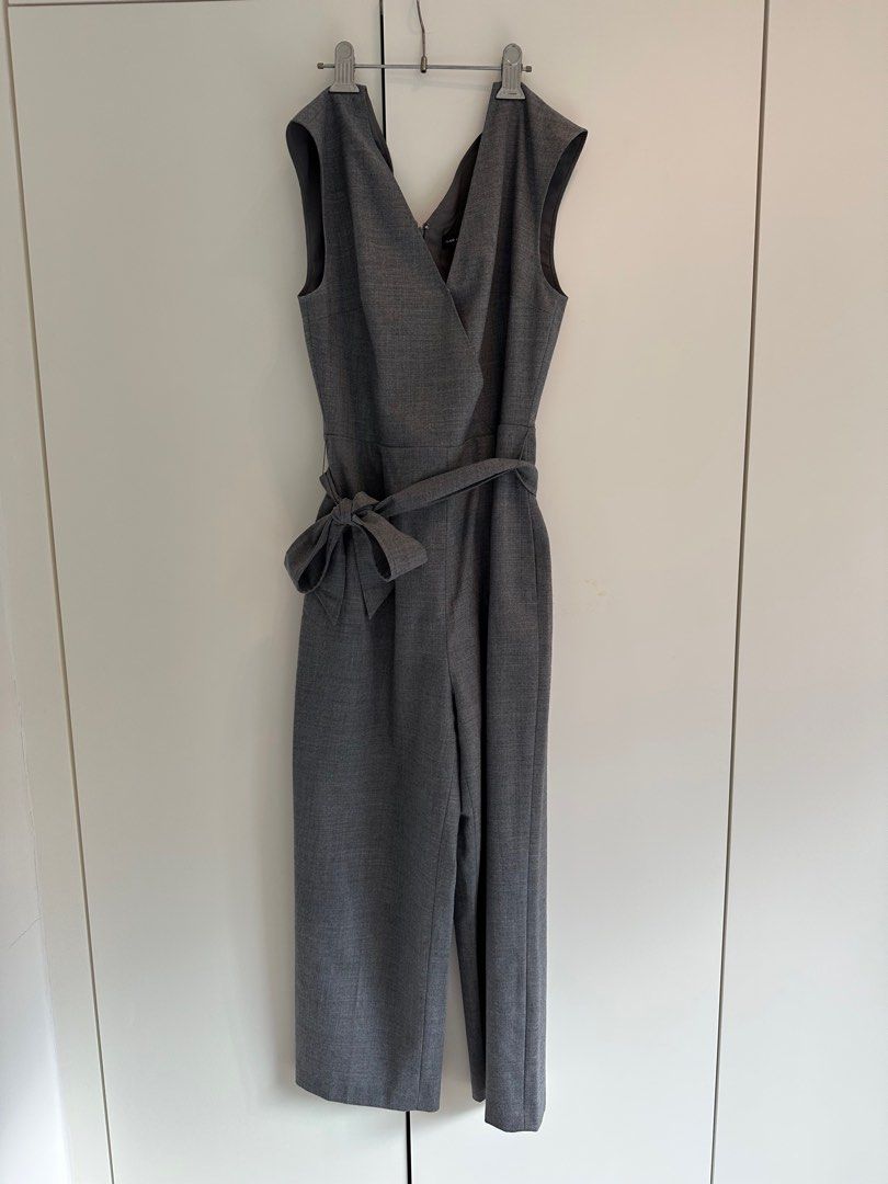 Club Monaco Gray Lorenny Wool Jumpsuit Size 2 Carousell
