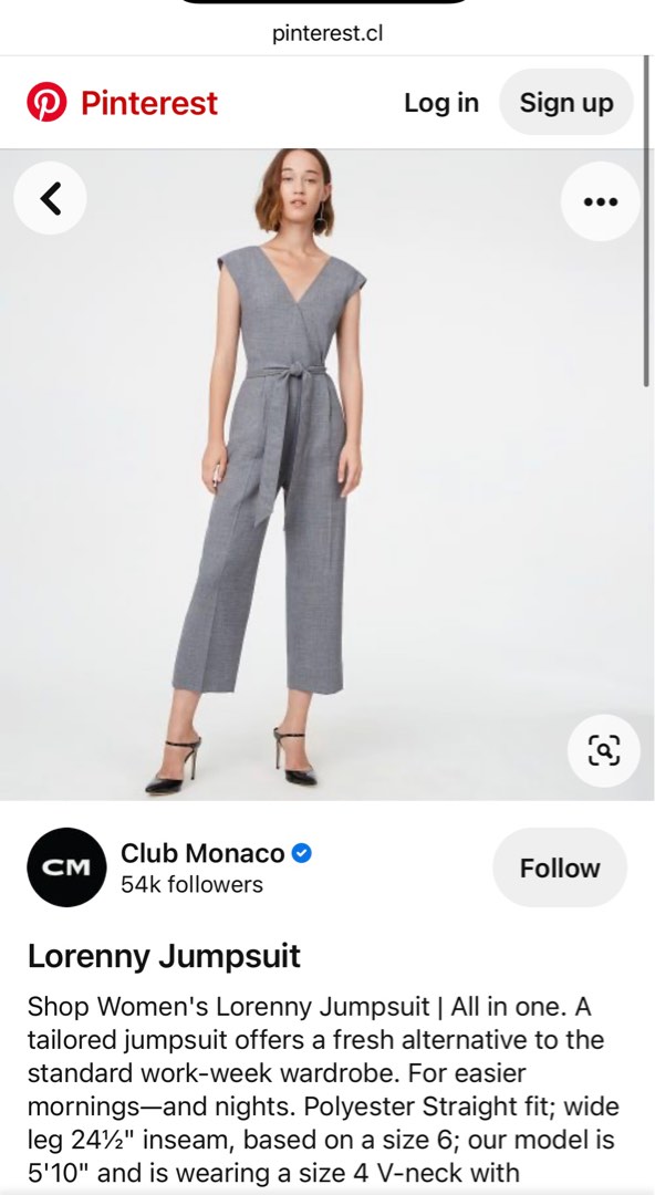 Club Monaco Gray Lorenny Wool Jumpsuit Size 2