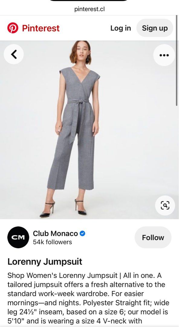 Club Monaco Gray Lorenny Wool Jumpsuit Size 2 Carousell