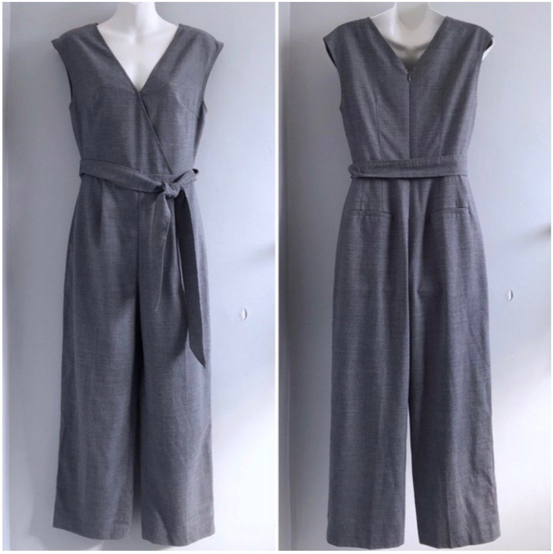 Club Monaco Gray Lorenny Wool Jumpsuit Size 2 Carousell