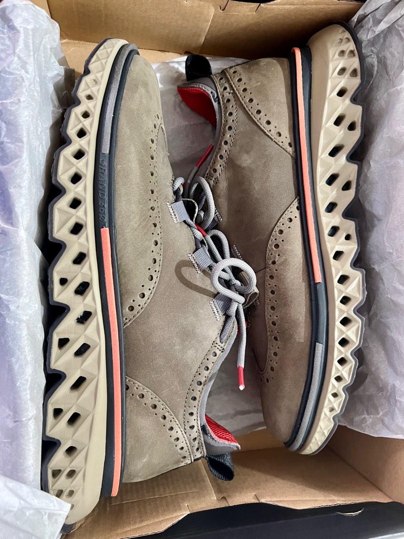 thumbnail image 2 of Cole Haan 5.Zerogrand Street Waterproof Hiking Boots For Men - Brown Fabric - Casual Lace Up Ankle Boots C35700 2 of 6