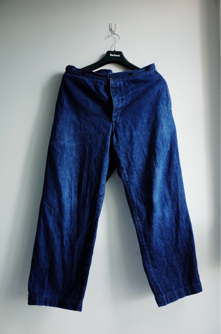Comoli Denim Over Pants Jeans日本牛仔褲休閒褲寬鬆, 男裝, 褲