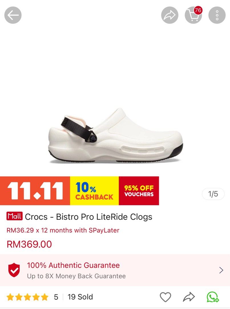 Crocs outlet literide shopee