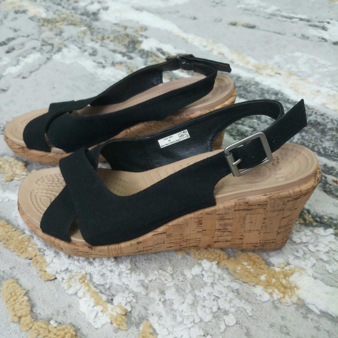 Crocs cork online wedge sandals