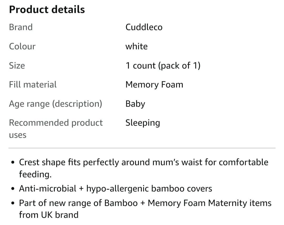 Cuddleco nursing pillow top