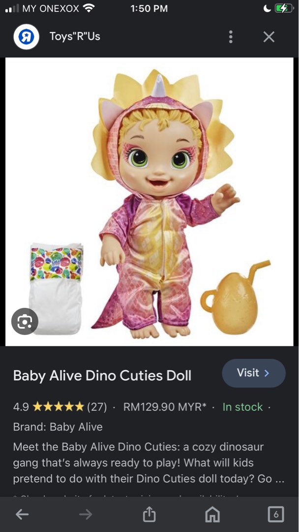 Dinosaur baby alive Hobbies Toys Toys Games on Carousell