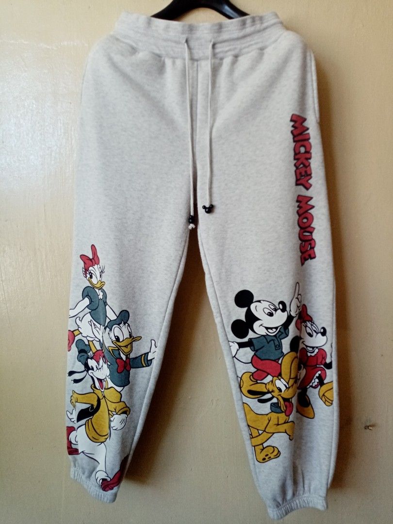 Women's Gray Mickey Mouse Sweatpants
