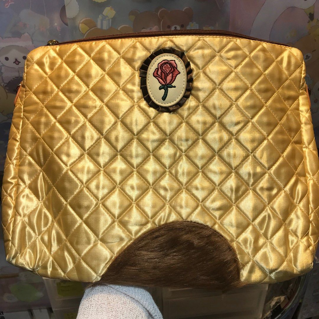 Disney Beauty and the Beast Crest Pouch - Dark Version 海外 即決-