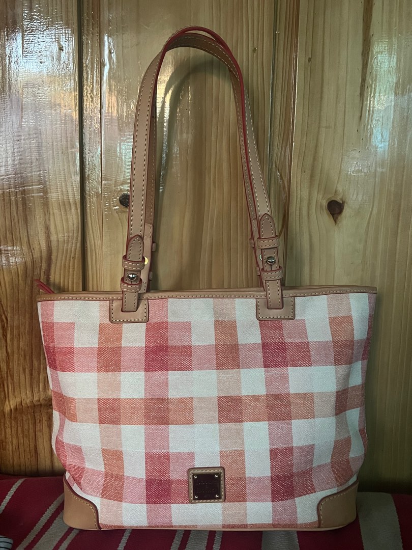 Dooney and bourke plaid tote cheap
