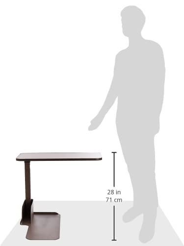 Drive Medical Seat Lift Chair Overbed Table, Walnut, Left Side