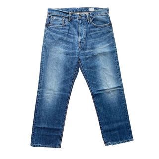 EDWIN Denim Big E Regular Fit Straight Midd Blue Washed Jeans (36)