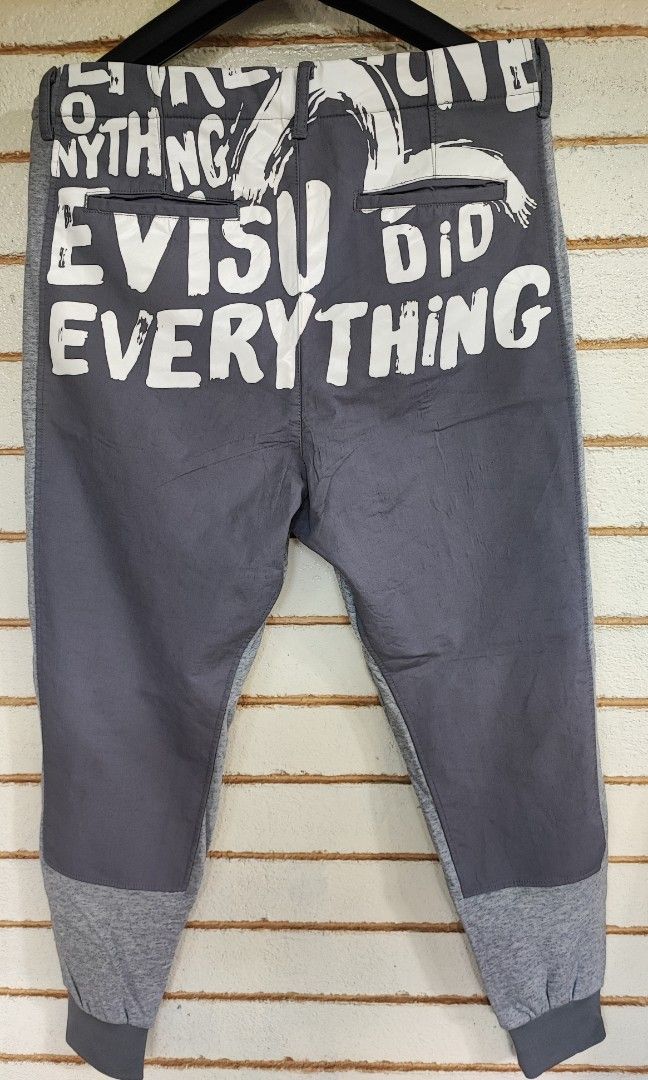 Evisu Jogger Pants for Mens, Men's Fashion, Bottoms, Joggers on Carousell
